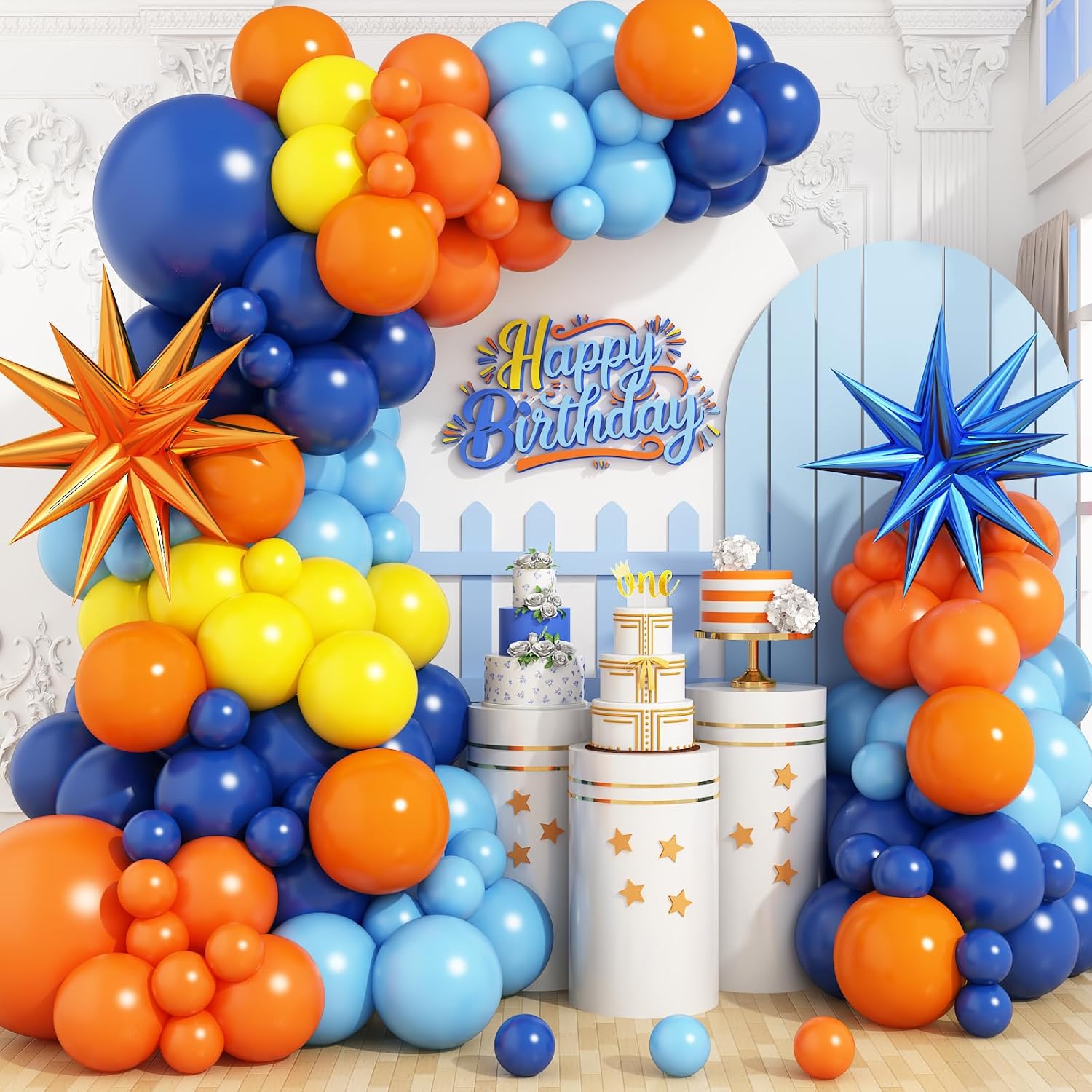 Balloon Arch Kit - 판타지 풍선 아치 키트, 오렌지 사파이어