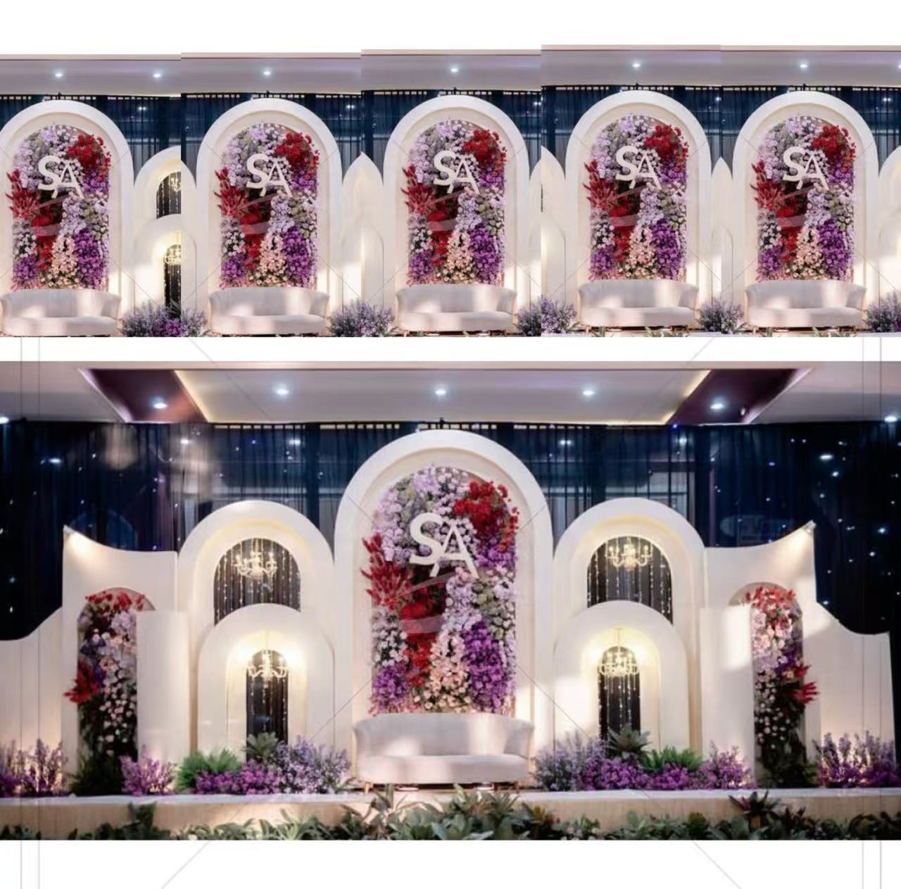 Event Party Supply Rental - 웨딩 장식 용품 PVC 아치형 백드롭