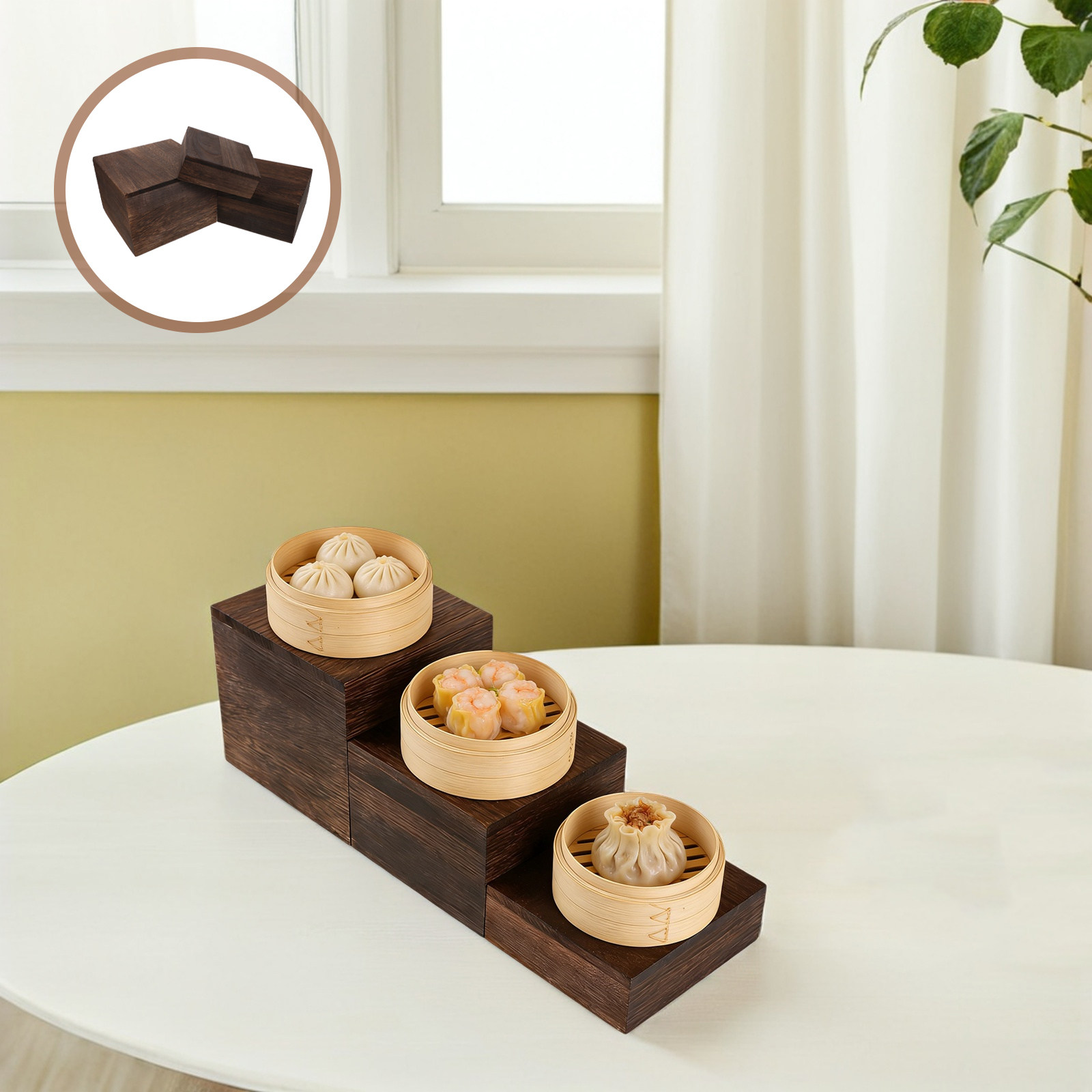 Cupcake Stand Tier - 3단 나무 케이크 스탠드, 웨딩 파티