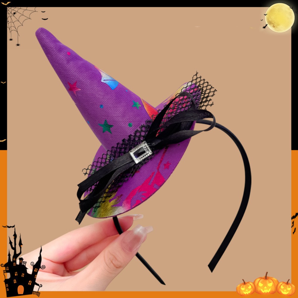 Party Hat Cone - 개성 넘치는 거미 할로윈 마녀 모자