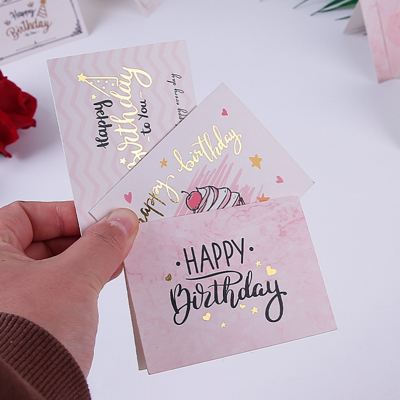 Party Event Supplier - 100개 골든 스탬핑 생일 축하 접이식
