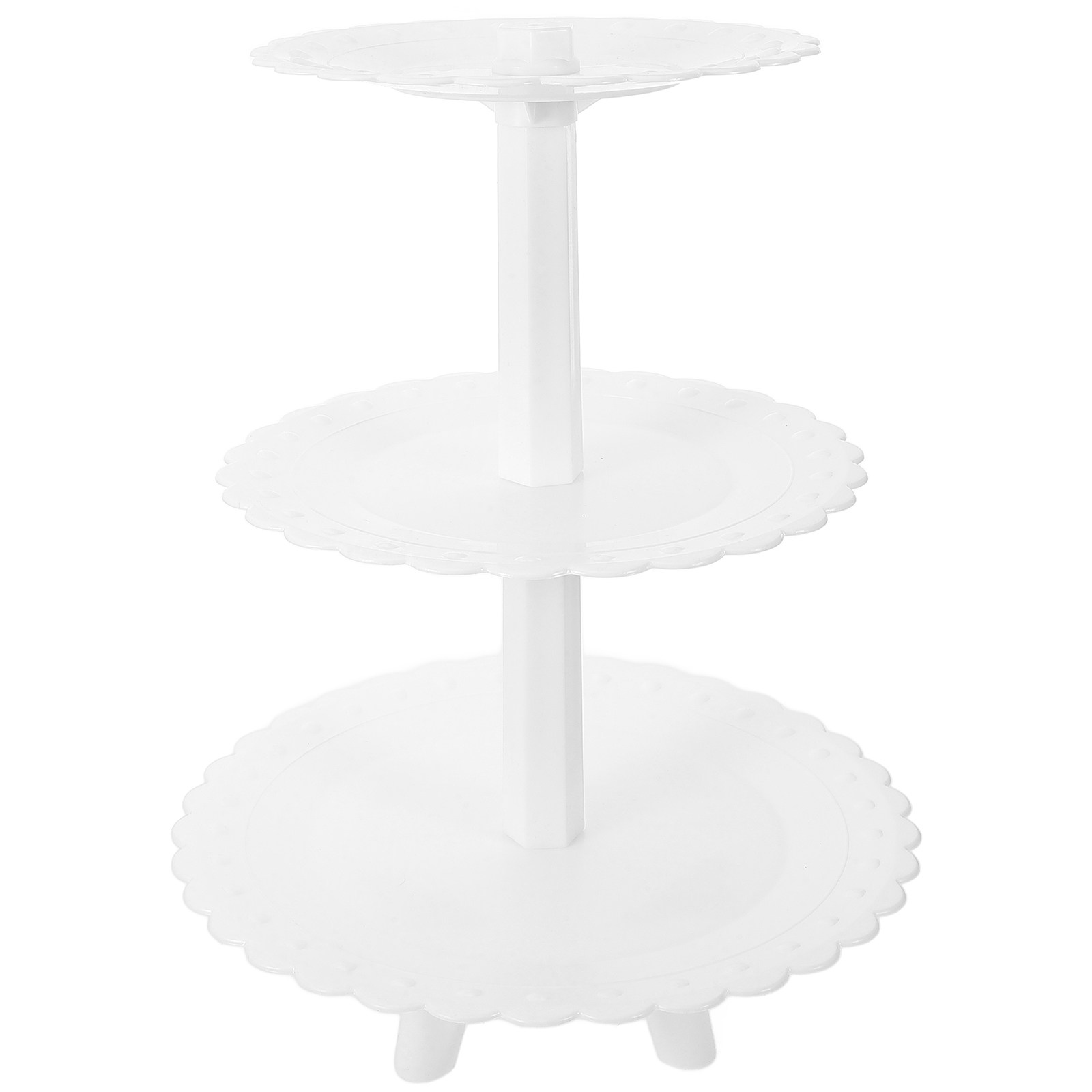 Cupcake Stand Tier - 3단 플라스틱 케이크 스탠드 (웨딩, 생일