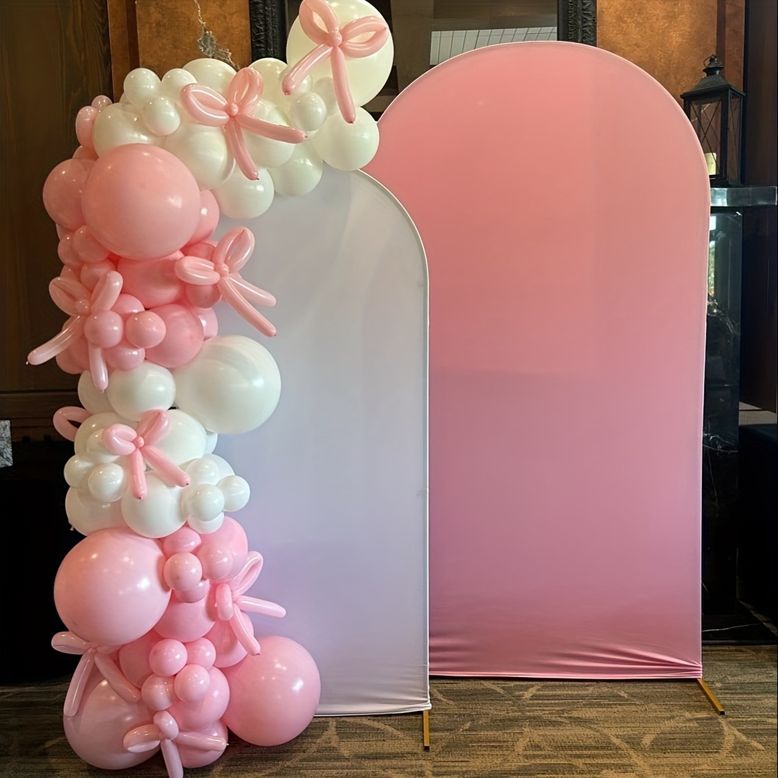Balloon Arch Kit - 141개 핑크 리본 풍선 아치 세트,