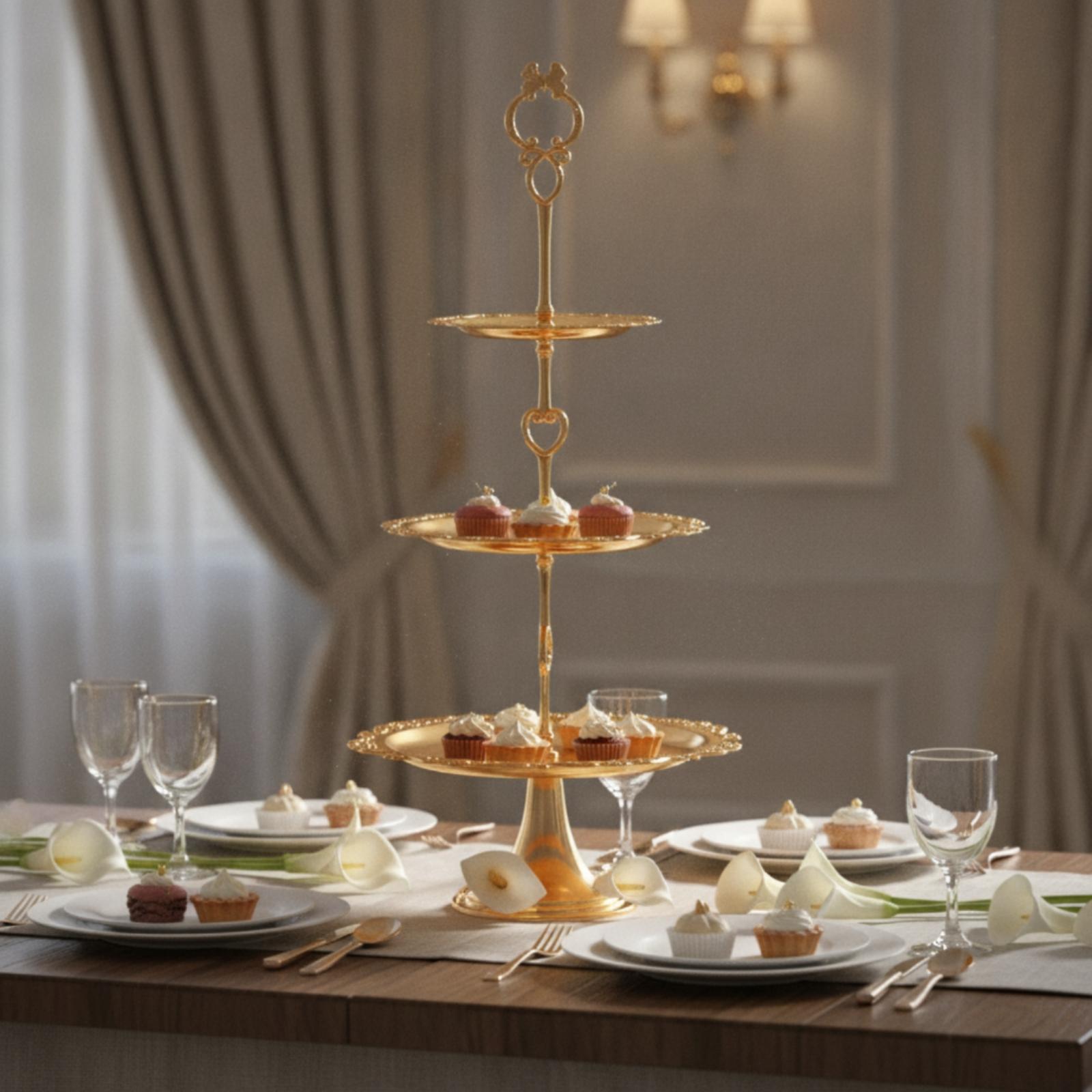 메탈 다층 디저트 스탠드 레이스 장식 서빙 랙 테이블탑 - Cupcake Stand Tier 리뷰 및 가격
