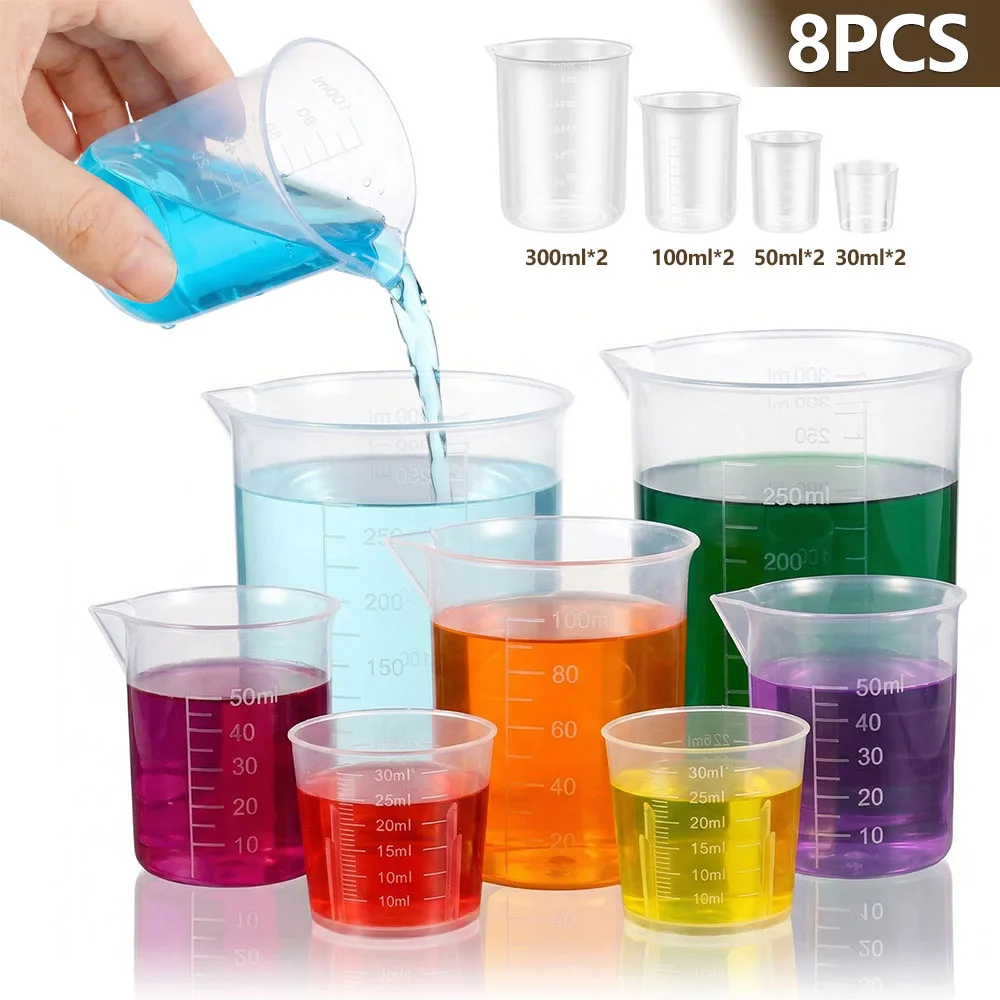 8 Pcs 플라스틱 측정 컵 세트 30/50/100/2 - Plastic Cup 50Pcs 리뷰 및 가격