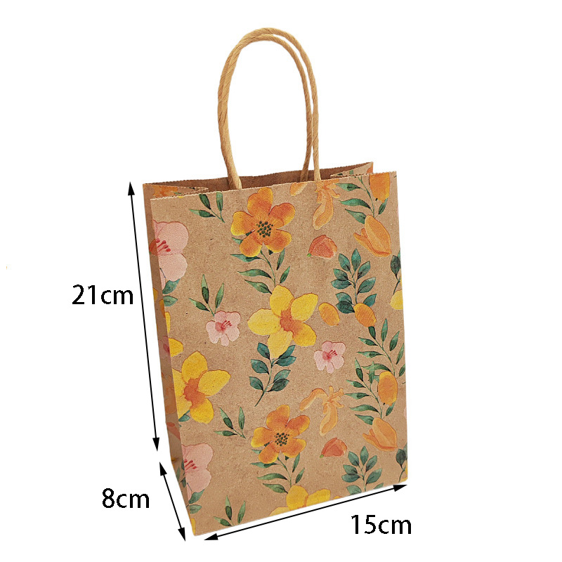 12/24Pcs 크래프트 종이 꽃 선물 가방 핸들 포장 - Event Party Shop 리뷰 및 가격