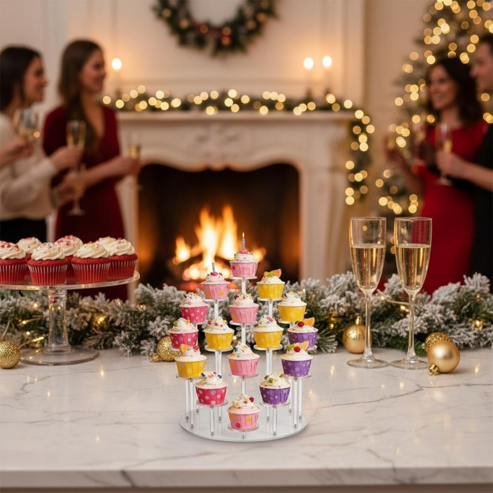 아크릴 컵케이크 스탠드 투명한 원형 컵케이크 디스플레이 - Cupcake Stand Tier 리뷰 및 가격