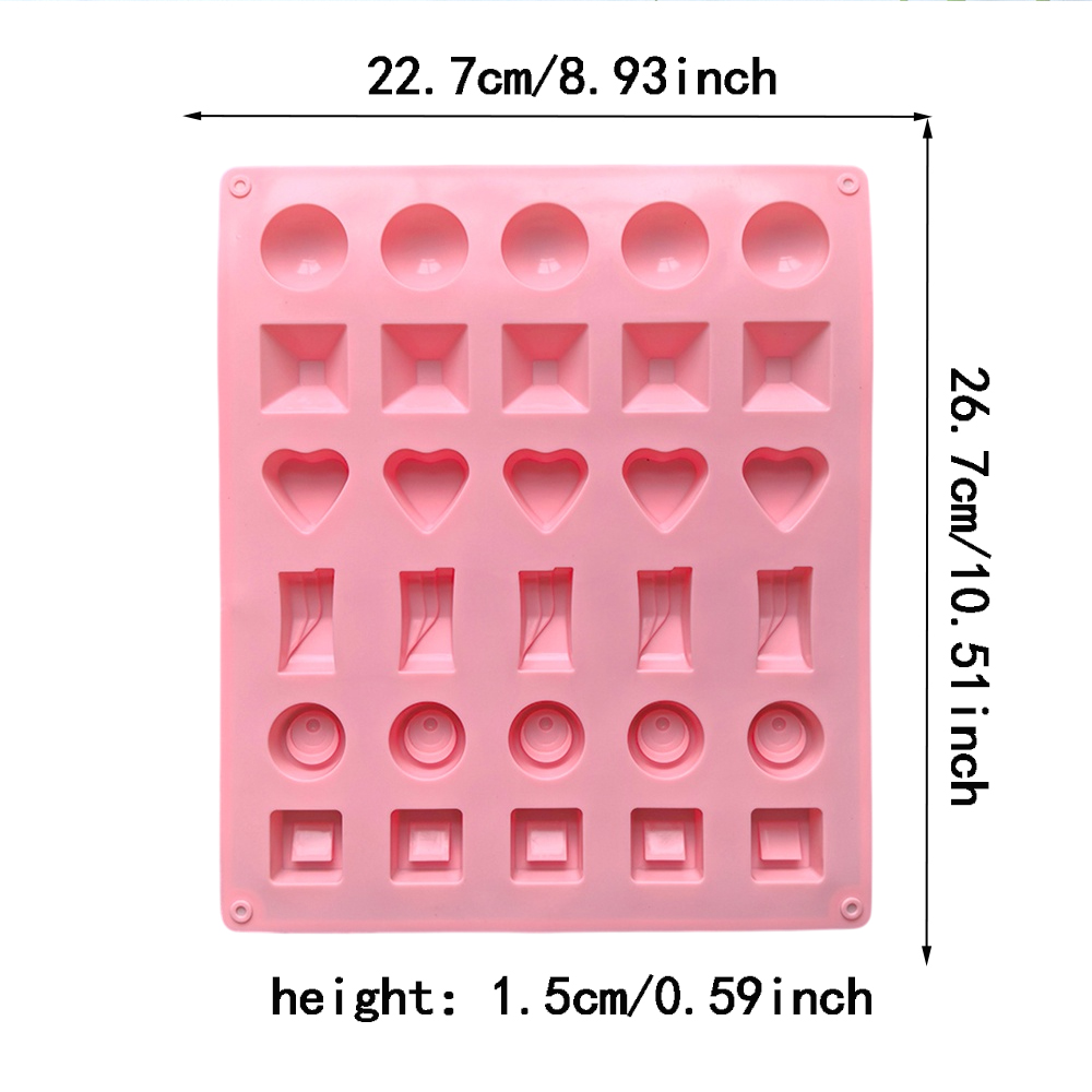 30홀 6세트 반원형 초콜릿 베이킹 실리콘 몰드 DIY - Cupcake Stand Tier 리뷰 및 가격