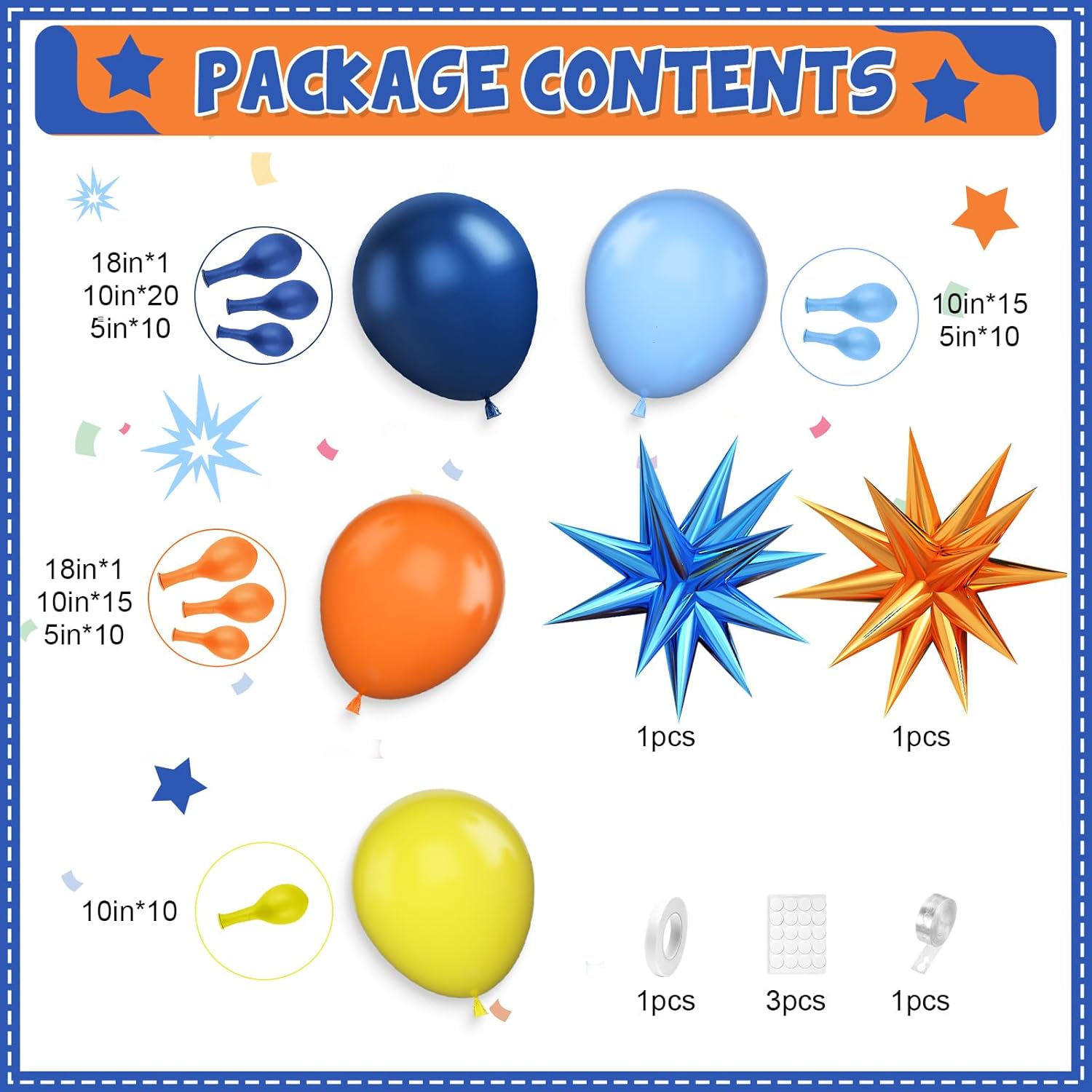 판타지 풍선 아치 키트, 오렌지 사파이어 블루 해바라기 - Balloon Arch Kit 리뷰 및 가격