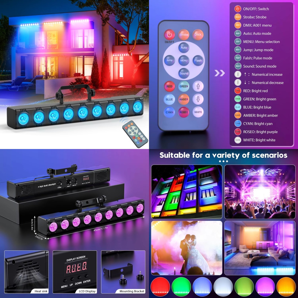 36W RGB 월워셔 투광등 (실내 무대 조명용, DM - Event Party Dj 리뷰 및 가격