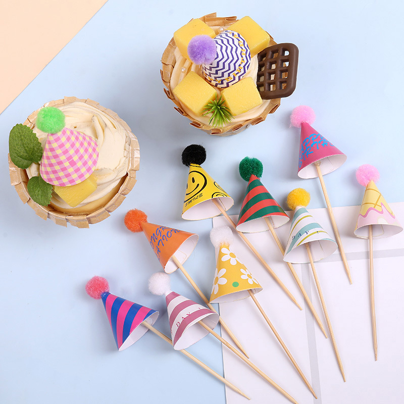 15/30Pcs 미니 파티 모자 케이크 토퍼 다채로운  - Party Hat Cone 리뷰 및 가격