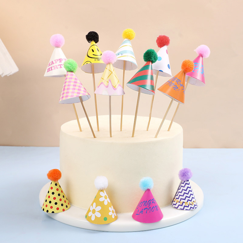 15/30Pcs 미니 파티 모자 케이크 토퍼 다채로운  - Party Hat Cone 리뷰 및 가격