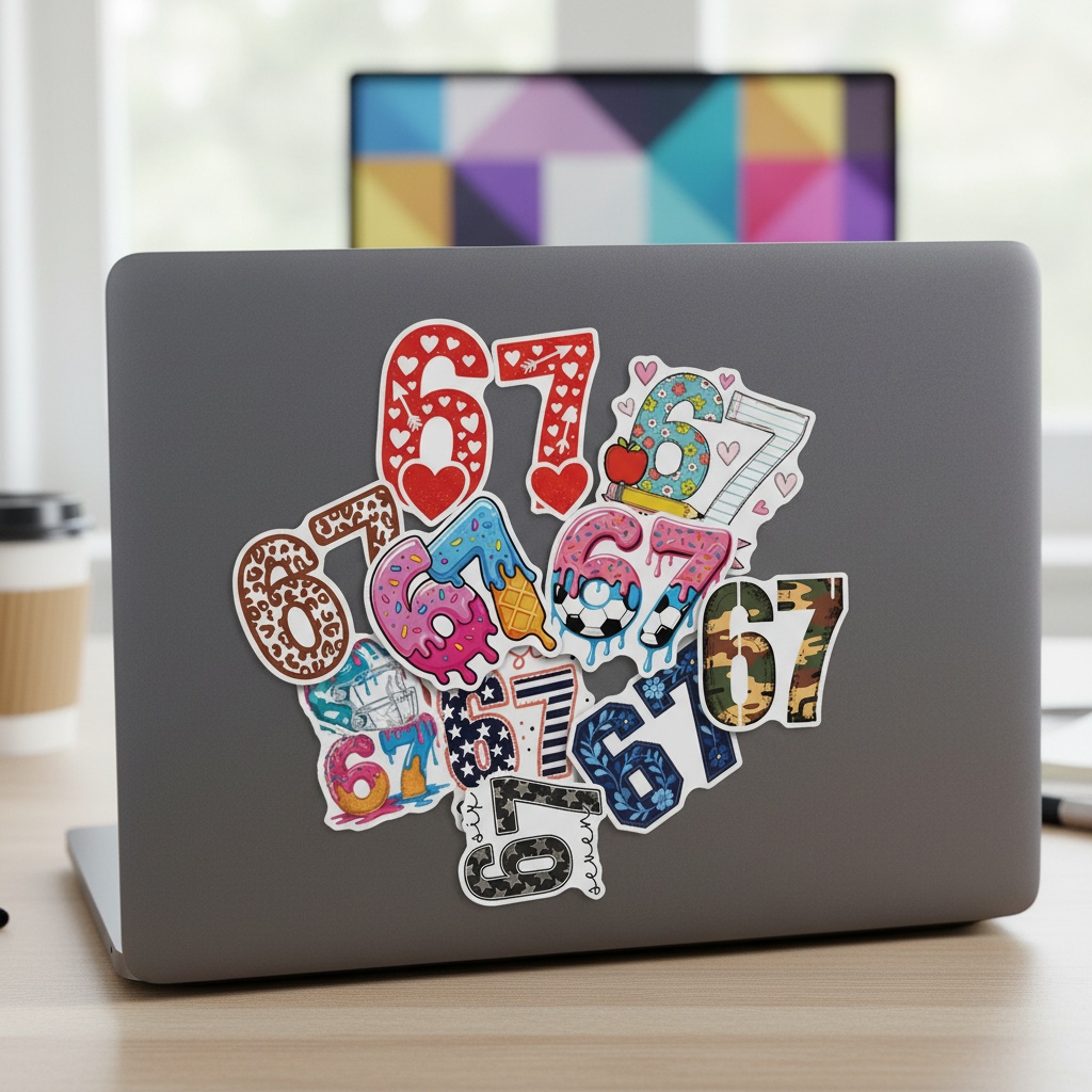 50pcs 번호 67 디지털 그래피티 스티커, 휴대폰  - Plastic Cup 50Pcs 리뷰 및 가격