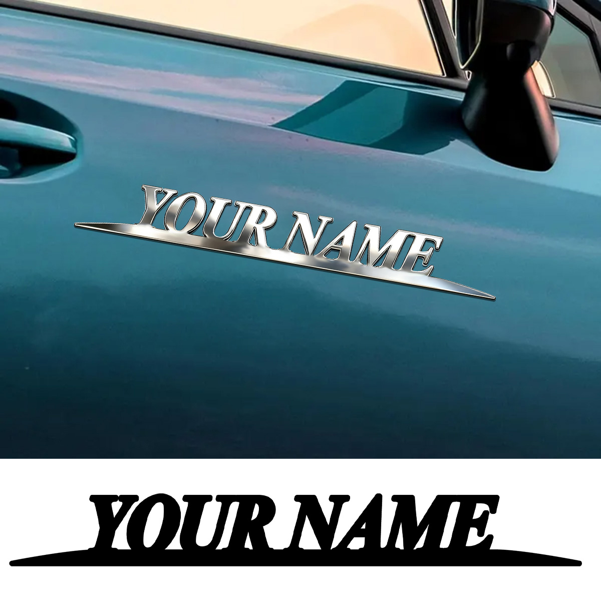 금속 트렌디 YOUR NAME 스티커 맞춤형 로고 자동 - Event Suppliers 리뷰 및 가격