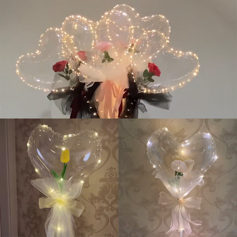 1 세트 LED 지우기 풍선 투명 보보 풍선 Led 라 - Led Balloon Light 리뷰 및 가격