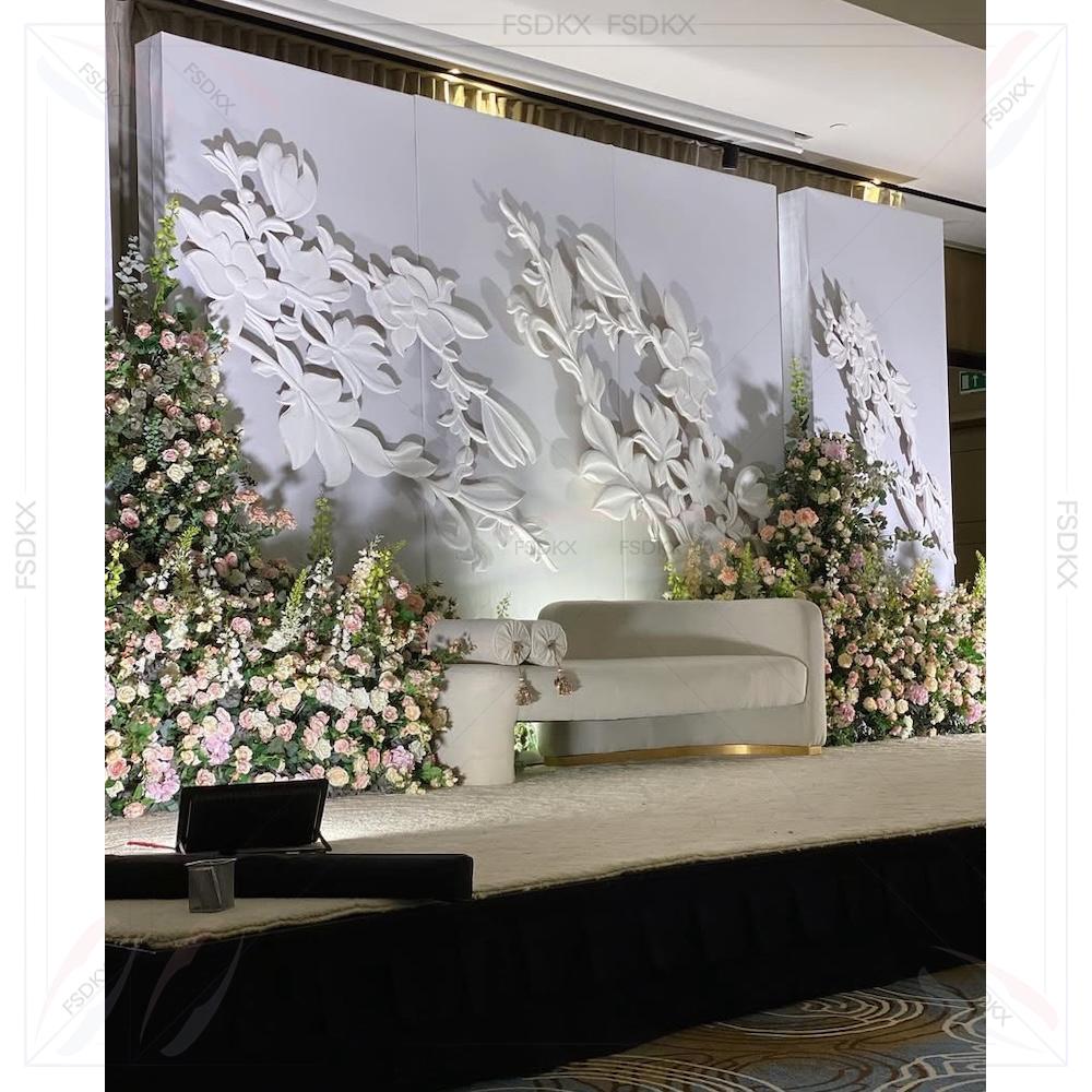 웨딩 공급업체 화이트 아치 배경 3D 인조 꽃 배경 아 - Party Event Supplier 리뷰 및 가격