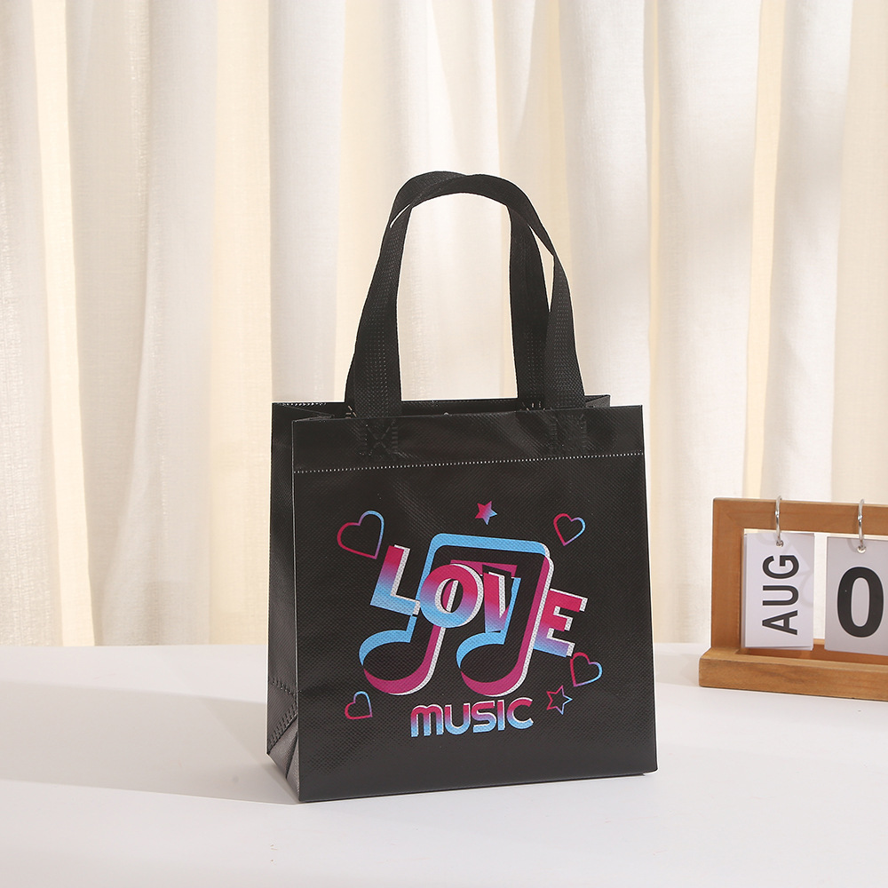 10개 블랙 레츠 록 뮤직 테마 부직포 선물 포장 가방 - Event Party Shop 리뷰 및 가격