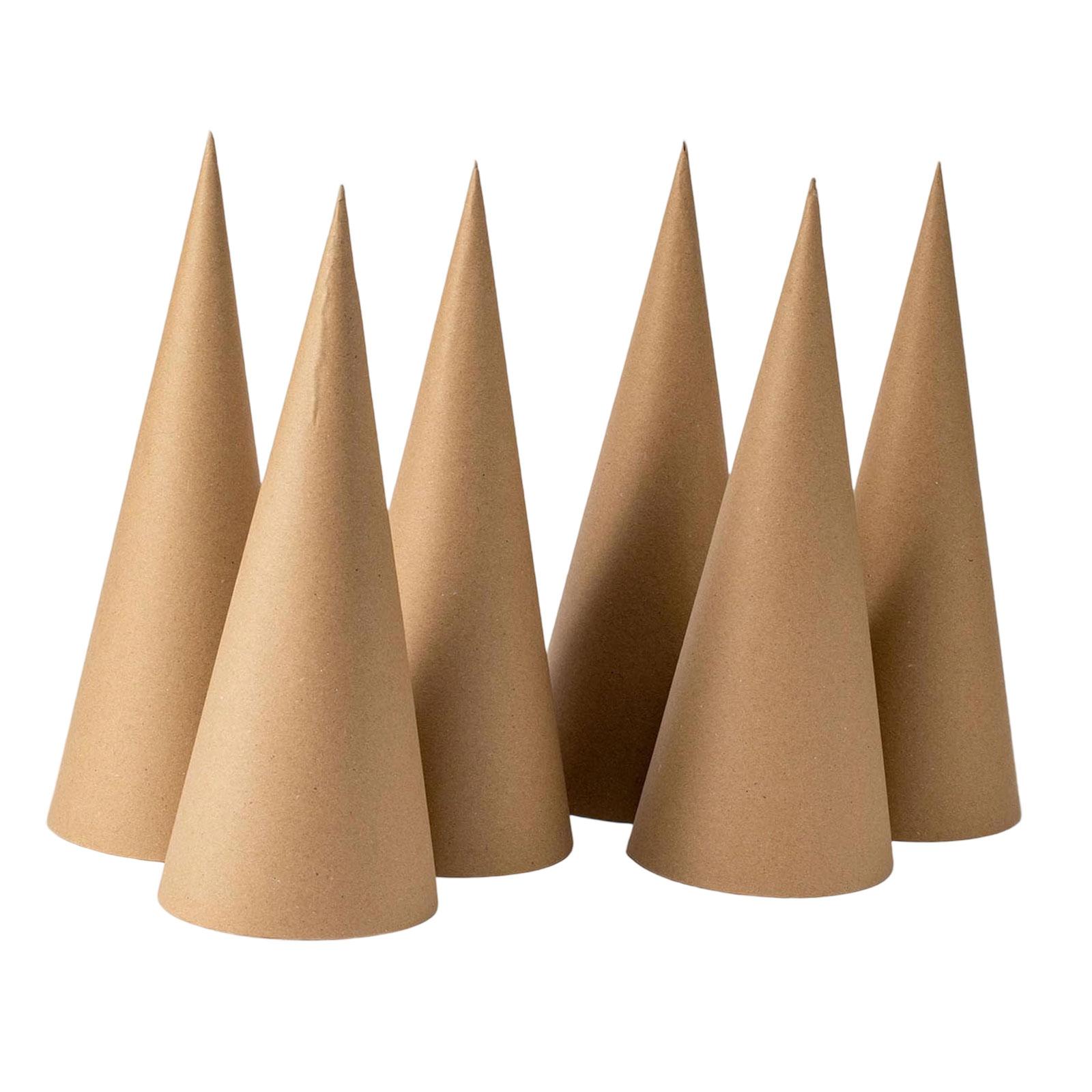 6개입 크래프트 종이 마셰 콘, 크리스마스 트리 장식용 - Party Hat Cone 리뷰 및 가격