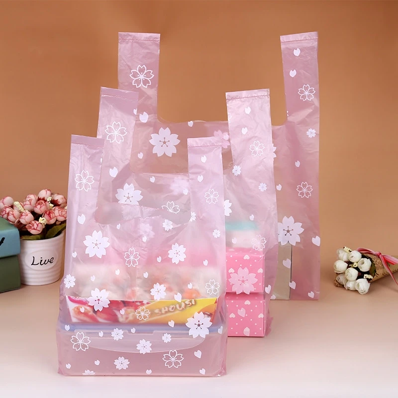 핑크 사쿠라 조끼 가방, 슈퍼마켓 쇼핑 비닐 가방, 선 - Event Party Shop 리뷰 및 가격