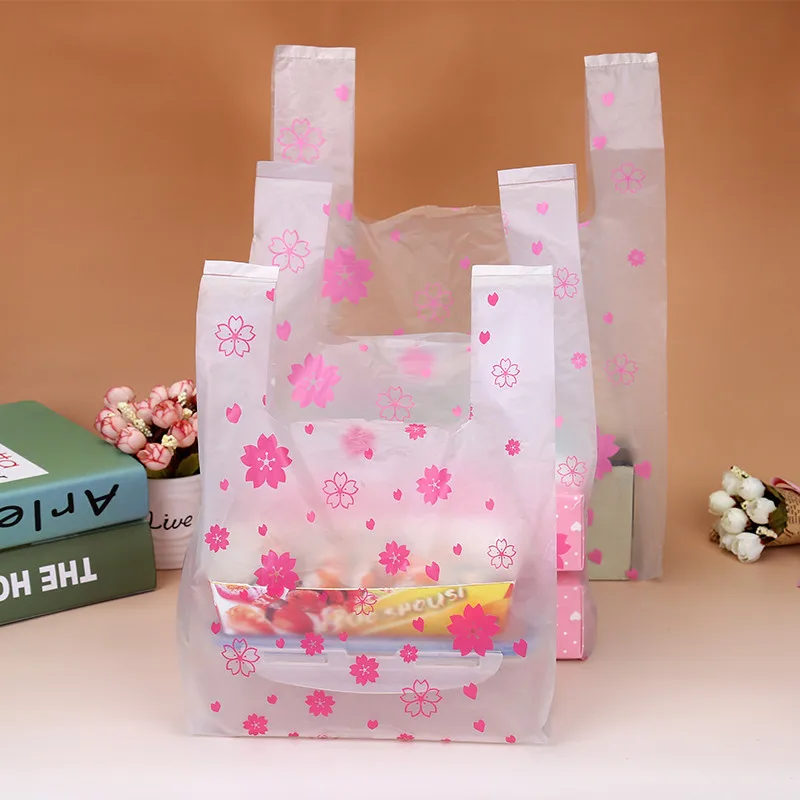 핑크 사쿠라 조끼 가방, 슈퍼마켓 쇼핑 비닐 가방, 선 - Event Party Shop 리뷰 및 가격
