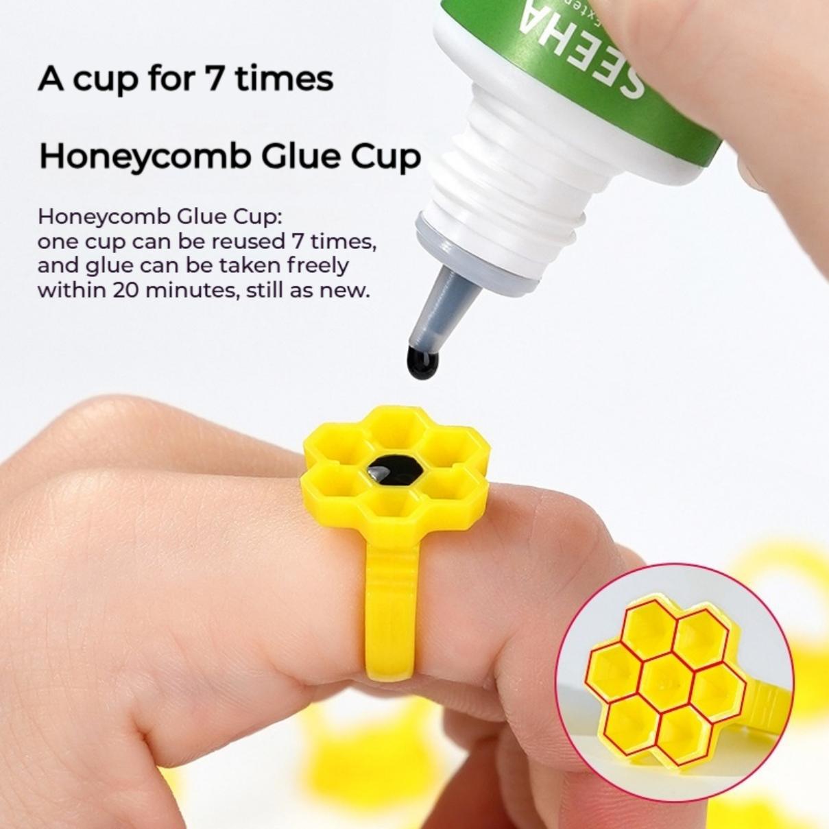 50개입 속눈썹 연장용 글루 홀더 링컵, 허니콤 모양  - Plastic Cup 50Pcs 리뷰 및 가격