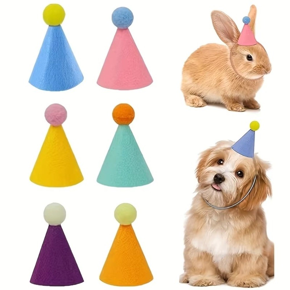 재사용 가능한 6개 세트 미니 파티 모자 가벼운 다채로 - Party Hat Cone 리뷰 및 가격
