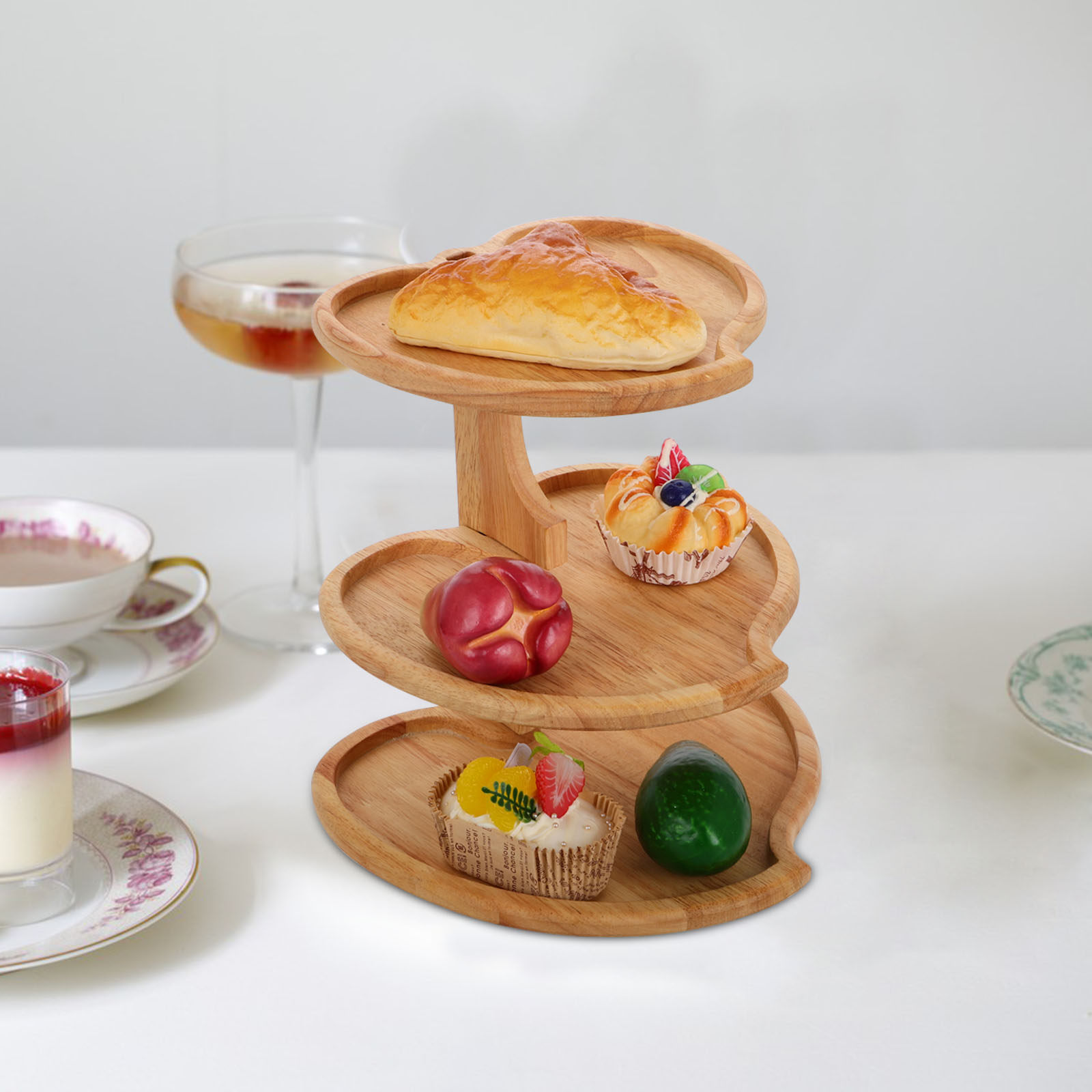 3단 하트 모양 나무 서빙 트레이 케이크 스탠드 컵케이 - Cupcake Stand Tier 리뷰 및 가격