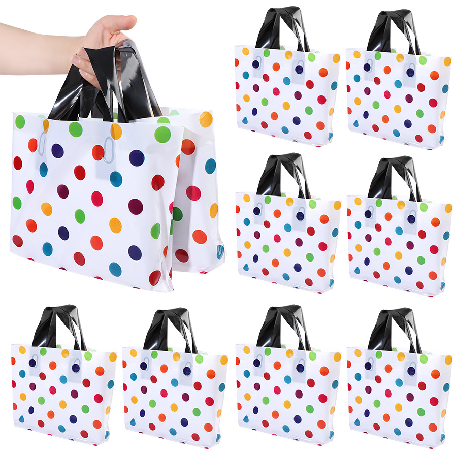 18Pcs 폴카 도트 토트 백 손잡이가있는 두꺼운 대형 - Party Event Supply Store 리뷰 및 가격